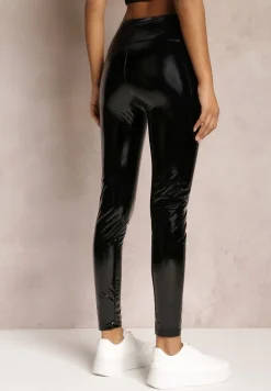 Czarne Legginsy Lakierowane Erpholnen