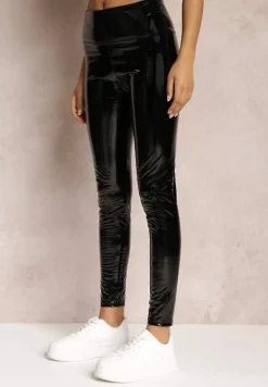 Czarne Legginsy Lakierowane Erpholnen