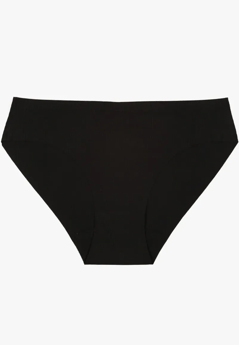 Czarne Majtki Bezszwowe Typu Figi Lavenias