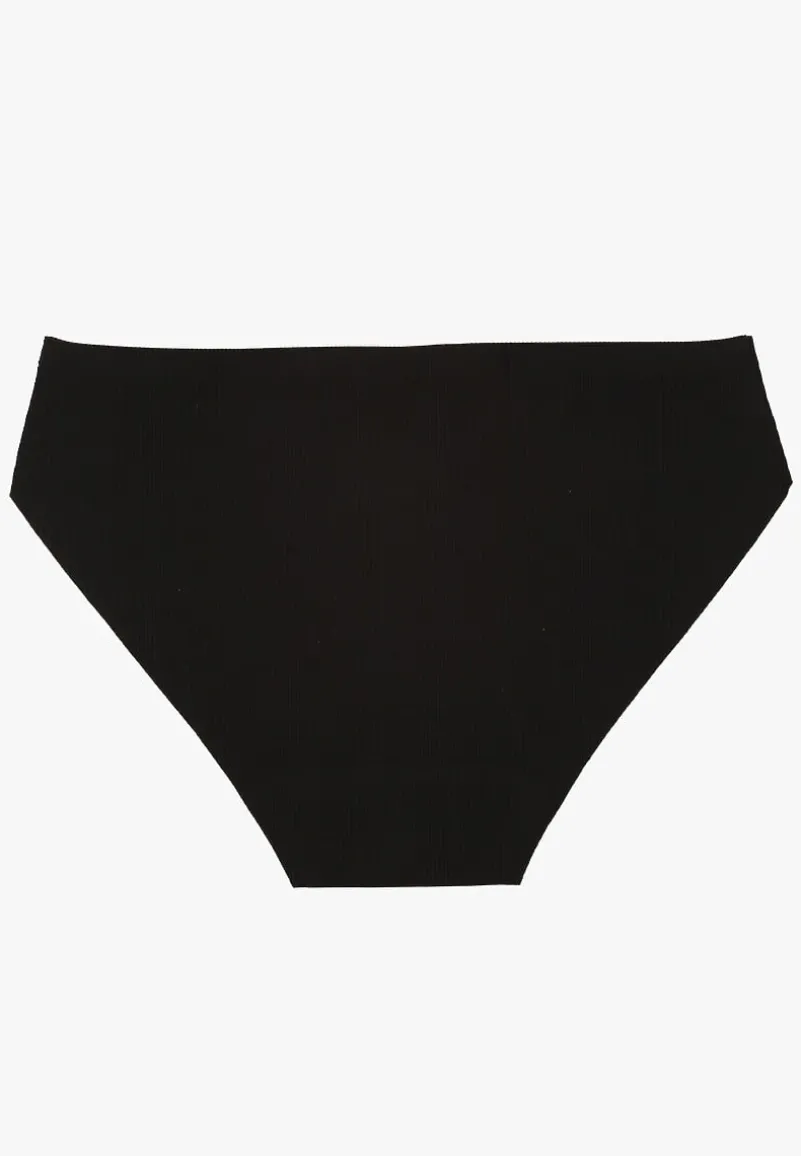 Czarne Majtki Bezszwowe Typu Figi Lavenias