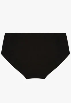 Czarne Majtki Figi High Waist z Bezszwowym Wykończeniem Kolaniris