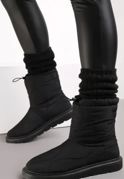 Czarne Śniegowce Pikowane Lessela