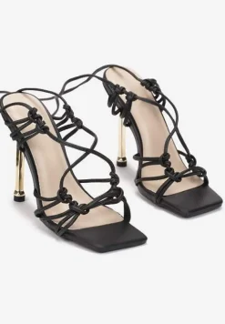 Czarne Sandały Agathora