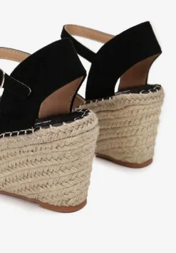 Czarne Sandały Assaciane