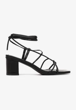 Czarne Sandały Rhodike