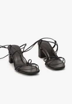 Czarne Sandały Rhodike