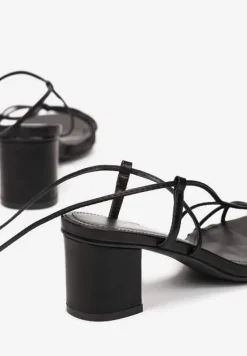 Czarne Sandały Rhodike