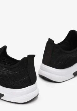 Czarne Siateczkowe Buty Sportowe na Piankowej Podeszwie Linidas