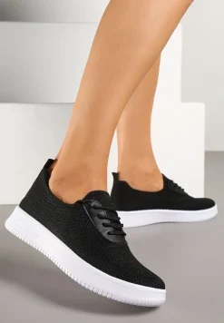 Czarne Siateczkowe Buty Sportowe Sneakersy Eravessa