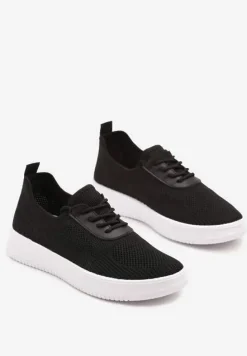 Czarne Siateczkowe Buty Sportowe Sneakersy Eravessa