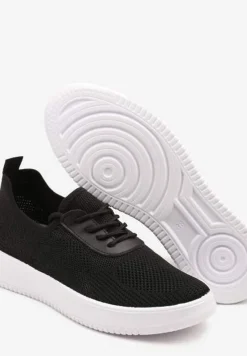 Czarne Siateczkowe Buty Sportowe Sneakersy Eravessa