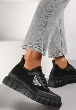 Czarne Sneakersy Christelle