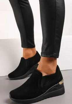 Czarne Sneakersy Munna