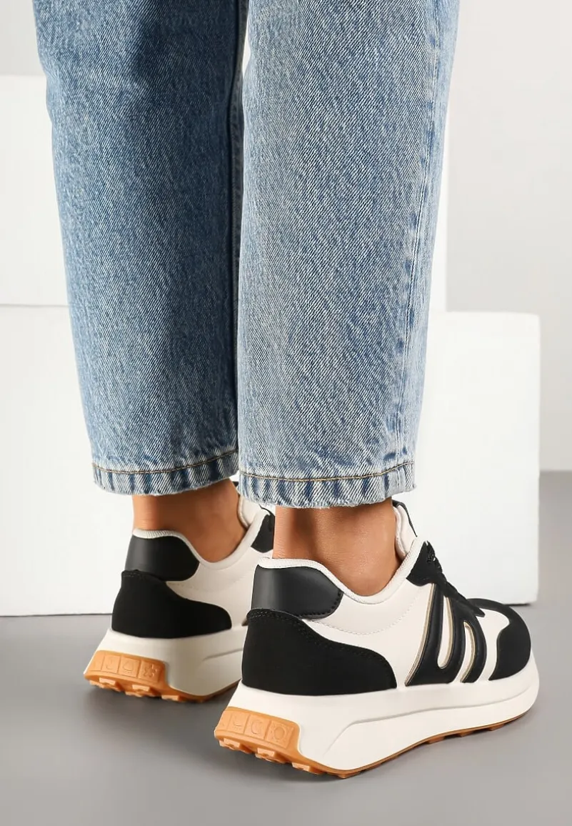 Czarne Sneakersy Ozdobione Geometrycznym Wzorem Eldvisa