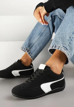 Czarne Sneakersy Typu Klasyczne Tenisówki Zelritia