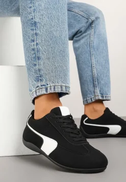 Czarne Sneakersy Typu Klasyczne Tenisówki Zelritia
