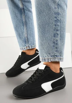 Czarne Sneakersy Typu Klasyczne Tenisówki Zelritia
