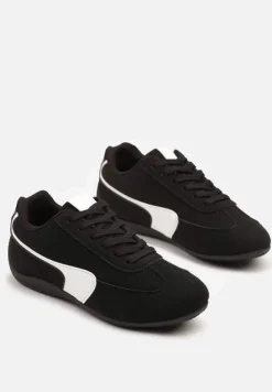 Czarne Sneakersy Typu Klasyczne Tenisówki Zelritia