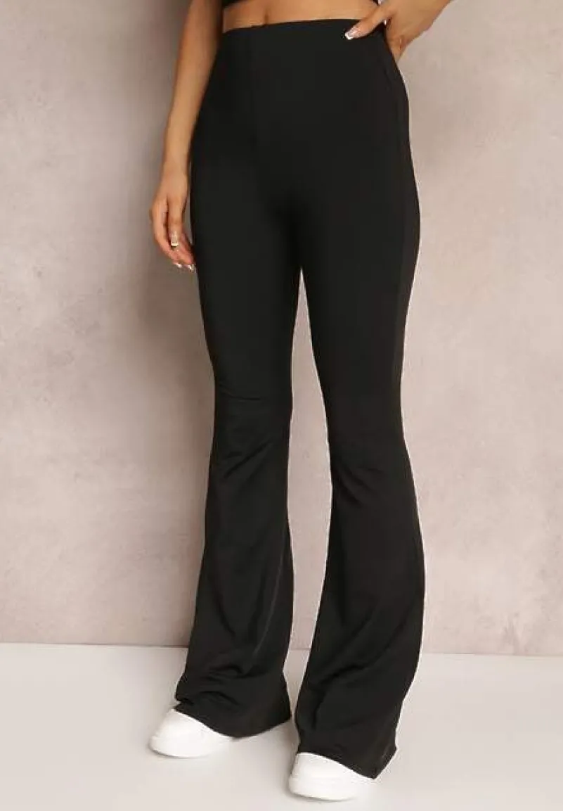 Czarne Spodnie Dzwony Efralicea