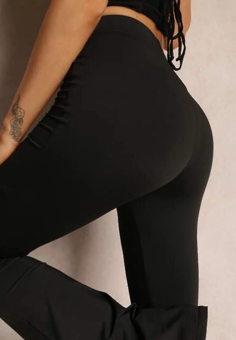 Czarne Spodnie Dzwony Efralicea