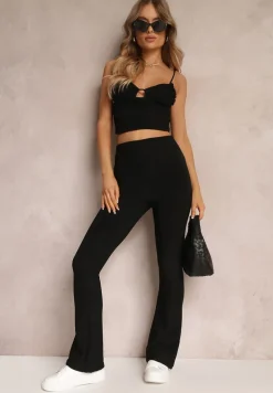 Czarne Spodnie Dzwony Fingen