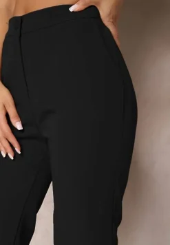 Czarne Spodnie Dzwony High Waist Enyselle