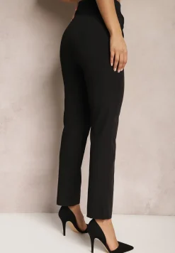 Czarne Spodnie Garniturowe High Waist Zimara