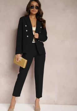 Czarne Spodnie Garniturowe Amarilis