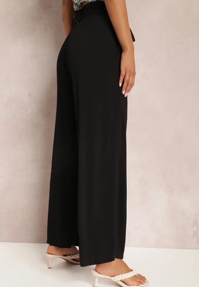 Czarne Spodnie Szerokie Phiorephis