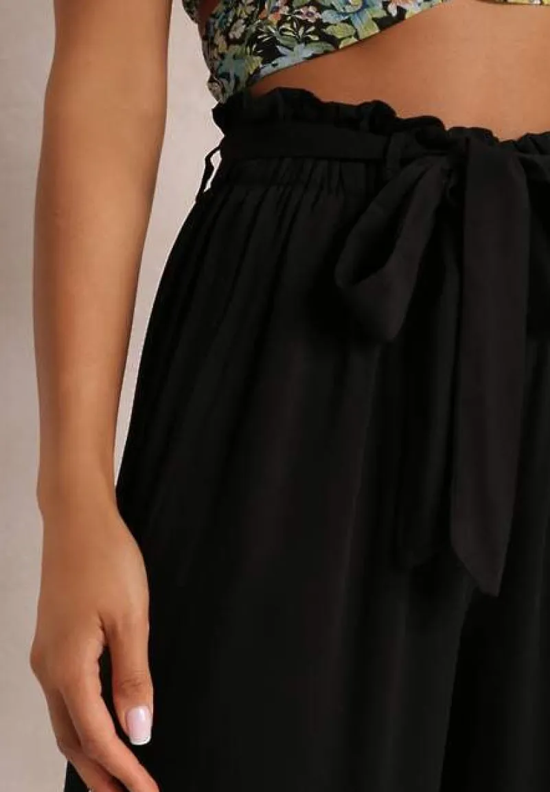 Czarne Spodnie Szerokie Phiorephis