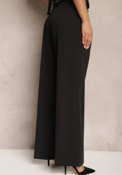 Czarne Spodnie z Szerokimi Nogawkami w Kant Kavina