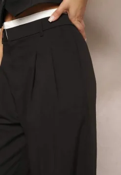Czarne Spodnie z Szerokimi Nogawkami w Kant Kavina