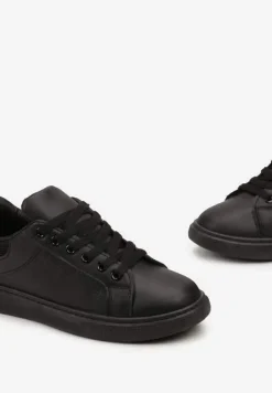 Czarne Sznurowane Sneakersy Vilimea