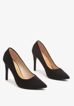 Czarne Szpilki Vices z Wkładką ze Skóry Naturalnej Innatia