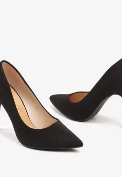 Czarne Szpilki Vices z Wkładką ze Skóry Naturalnej Innatia