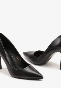 Czarne Szpilki w Eleganckim Stylu ze Szpiczastym Noskiem Galadi