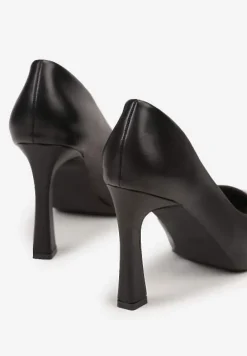 Czarne Szpilki ze Szpiczastym Noskiem Baleria