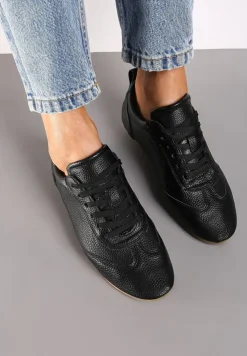 Czarne Tenisówki bez Zdobień z Ekoskóry Verillis