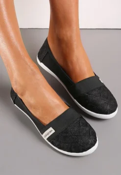 Czarne Tenisówki Brokatowe Tinanee