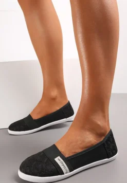 Czarne Tenisówki Brokatowe Tinanee