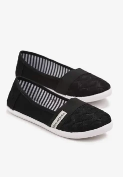 Czarne Tenisówki Brokatowe Tinanee