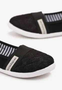 Czarne Tenisówki Brokatowe Tinanee