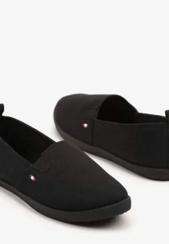 Czarne Tenisówki Vices Basic z Materiałowymi Gumkami Aretela