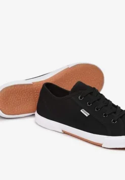 Czarne Tenisówki Zdobione Przeszyciami Rhaerose