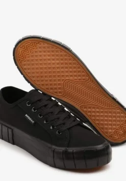 Czarne Trampki na Tłoczonej Platformie Maivoria