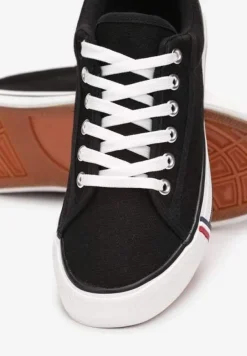 Czarne Trampki przed Kostkę Sznurowane Islatia