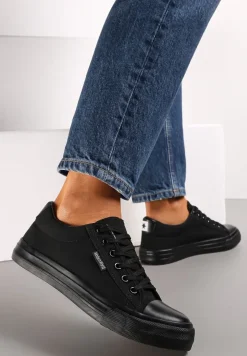 Czarne Trampki Sznurowane przed Kostkę Avanes