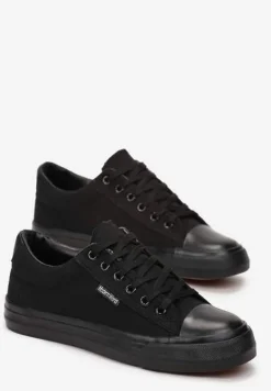 Czarne Trampki Sznurowane przed Kostkę Avanes