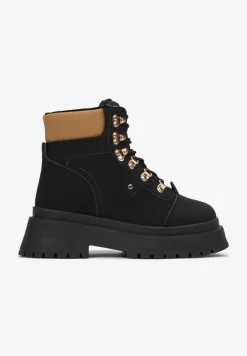 Czarne Traperki Leuna