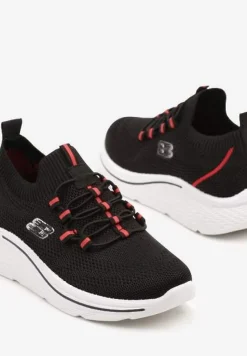 Czarne Wsuwane Buty Sportowe Sneakersy z Elastyczną Cholewką Telithiela